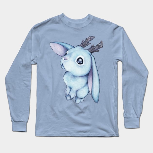 Blue Jackalope Long Sleeve T-Shirt by Bitty Bitey Ones